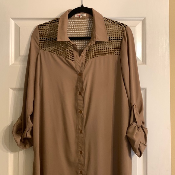 Semi-Sheer Maxi Tunic - Picture 8 of 12